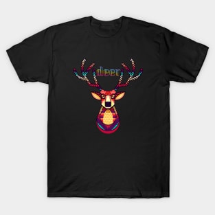 Cute Deer Animal Colorfull T-Shirt